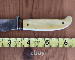 WWII Western 3.25 Fixed Blade Knife Full Tang with Sheath. Very Good Condition