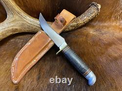 Western, Boulder, Colo. Made in USA, L39 Fixed Blade Hunting Knife-Sheath, 9 3/8