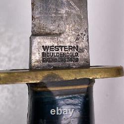 Western Boulder Colo. Pat No 1967479 Hunting Knife & Sheath Vtg