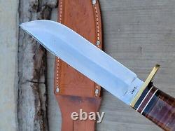 Western Boulder L46-5 Leather Handle Small Shark Fixed Blade Knife