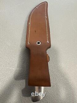 Western Cutlery L66 J Sheath Hunting Knife 4.5in blade Leather Handle Original