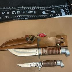 Western Fixed Blade Pair With Leather Sheath