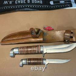 Western Fixed Blade Pair With Leather Sheath