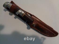 Western Knife USA 66 Hunting Knife And L628 small game knife with Leather Sheath