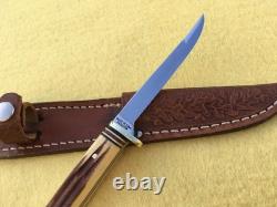 Western Small Bird & Trout Knife Patented Leather Sheath Boulder, Colo USA