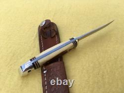 Western Small Bird & Trout Knife Patented Leather Sheath Boulder, Colo USA