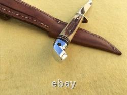 Western Small Bird & Trout Knife Patented Leather Sheath Boulder, Colo USA