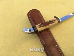 Western Small Bird & Trout Knife Patented Leather Sheath Boulder, Colo USA