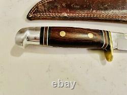 Western USA W36 Knife & Sheath Beautiful Original Vintage Rosewood Collectible