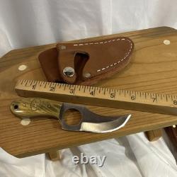 Whiteknuckler Fixed Blade Stainless Steel Straight Edge Wood Handle Finger Ring
