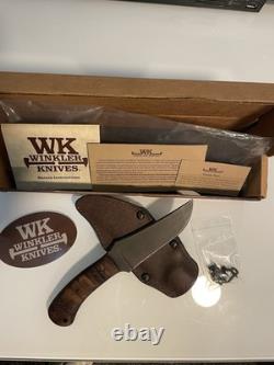 Winkler II Tribal Design Wooden Handle 80cr20v Carbon Steel & Leather Sheath