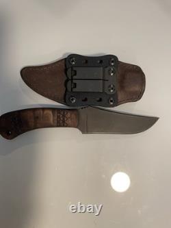 Winkler II Tribal Design Wooden Handle 80cr20v Carbon Steel & Leather Sheath