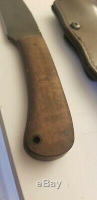 Winkler Knives WKII Field Knife Maple Handle with Brown Leather Sheath