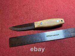 Wood Bear Knives BCNW-01 Bushcraft Knife Andras Csorba O1 Steel Scandi Sheath