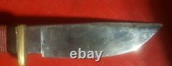 Woodcraft Custom Crown Stag Handle Vtg Knife Antique