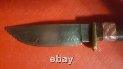 Woodcraft Custom Crown Stag Handle Vtg Knife Antique