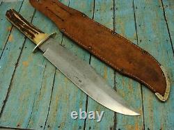 XL Vintage Gc Co Gutmann Germany 443 Stag Fighting Original Bowie Knife Knives