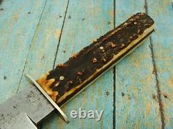 XL Vintage Gc Co Gutmann Germany 443 Stag Fighting Original Bowie Knife Knives